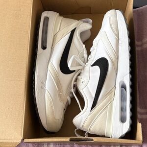 Nike White and Black Air Max Dawn sneakers size 8